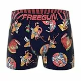 FREEGUN Wild Life Herren-Boxershorts aus Mikrofaser, Aop 93, L