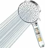 Cobbe Duschkopf mit Filter, Duschkopf Wassersparend mit Filtration in 20 Schichten, 6 Strahlarten Hochdruck Handbrause, Sparduschkopf für Entfernen vom harten Wasser, Rest-Chlor, Bakterien
