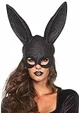 Leg Avenue 376022001 3760 - Glitter Maskerade Kaninchen-Maske - Einheitsgröße, schwarz