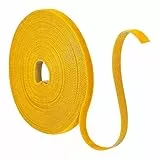 GDPLAN Pflanzenbinder Klett 15m Pflanzen Klettband Kabelbinder Klettbandrolle Selbstklebend,Wiederverwendbare und frei geschnittene, wasserdichte, multifunktionale Nylon Cable ties Gelb