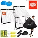 EASY2PLAY PRO! 2er Set Fußballtore für Kinder inkl. Zielscheibe – 2er Set faltbar – Stabiler als Standard-Tore – inkl. Schussziel & Trainingszubehör – schneller Aufbau – Kinder Fußballtor Set