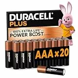 DURACELL Plus AAA-Batterien (20er-Pack) – Alkaline-Batterien 1,5 V