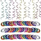 48 Stück Party Deko Prämie Luftschlangen,480m Luftschlangen Geburtstag in 8 Farben,10m×5mm Ringelband Geschenkband Set,Kiddyparty Luftschlangen für Geburtstag,Karneval,Mottoparty,Hochzeit Deko
