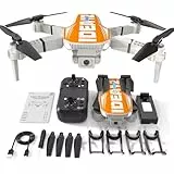 LE-IDEA Drohne mit 1080P HD Kamera für Erwachsene, IDEA12 RC Drohnen mit Dual Kameras Headless Modus 360° Drehung, Faltbare Mini Drohnen für Anfänger, Orange