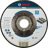 Bosch 1x PRO Metal Longlife Schleifscheibe für kleine Winkelschleifer und 22,23‑mm-Bohrung (für Stahl, Ø 125 mm, Professional Zubehör Kleiner Winkelschleifer)