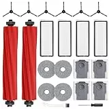 22 Stück Zubehörset für Roborock Qrevo Pro/Qrevo S/Qrevo MaxV Saugroboter, 2 Hauptbürste 4 Staubbeutel 4 Wischtücher 4 Filter 6 Seitenbürsten 1 Reinigungsbürste 1 Schraubendreher Ersatzteile