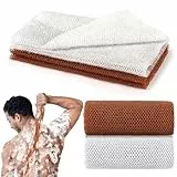 Aomig Afrikanischer Netz Schwamm 2Pcs Badeschwamm Duschschwamm Körper Wäscher Bath Shower Luffa Schwamm Rückenschrubber Körperpeeling Netz Peeling Schwamm Body Scrubber Damen Herren Kinder 30*80cm (B)
