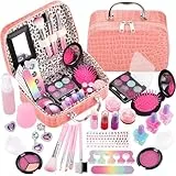 GAGAKU Kinderschminke Pretend Make up Spielzeug Set,26PCs Waschbar Schminke Kinder Schminkkoffer Spielzeug Kindern Rollenspiel Kosmetik Spielzeug Geschenk für Mädchen 4 5 6 7 8 Jahre