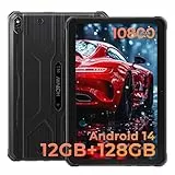 HOTWAV R6 Pro Outdoor Tablet: Rugged Tablet Android 12 Octa Core 10,1 Zoll HD+ 15600mAh PC, 8GB RAM+128GB ROM+1TB Erweiterbar, IP68 Wasserdicht 16MP Kameras - WIFI/4G Dual SIM/Face ID/OTG/GPS (Gelb)