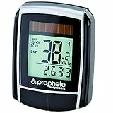 Prophete Solar Funk Fahrrad-Computer Fahrradcomputer, schwarz, L