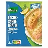Knorr Fix Würzmischung Lachs-Sahne Gratin für einen leckeren Auflauf mit natürlichen Zutaten 2 Portionen