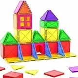 Crenova Magnetische Bausteine Kinderspieizeug STEM Magnetic Tiles fur Kleinkinder Magnet Tiles Vorschule Lernen Sensorische Montessori Spielzeug fur 3 4 56 7 8 Jahre alte Jungen und Madchen