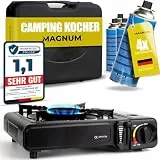 MAGNUM® Gaskocher inkl. 4x Gaskartuschen - Campingkocher mit Gaskartuschen – Gaskocher Camping