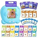 AHJ 510 Wörter Sprechende Lernkarten Deutsch, 255 Blätter, Flash Karten Deutsch, Interaktives Sprachspiele Deutsch Interaktives Lernkarten für Kinder ab 2-6 Jahr