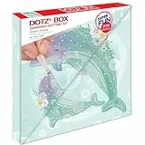 DIAMOND DOTZ BOX 2592829 Original 5D Diamond Painting Box Set, Tanzende Delfine, DIY Diamant-Malerei-Kit mit Motivbox und Glitzersteinen für Kinder ab 6 Jahren, Beginner