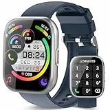 aycy Smartwatch Damen Herren, Fitnessuhr Damen mit Telefonfunktion 1.85' Zoll Touchscreen, IP68 Wasserdicht Smart Watch mit schrittzähler Schlafmonitor, Uhren Herren für Android iOS, Dunkelblau