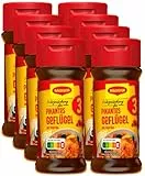 MAGGI Würzmischung 3 für pikantes Geflügel, Würzmittel, süß-pikantes Paprika Hähnchen Gewürz, 8er Pack (8 x 65g)