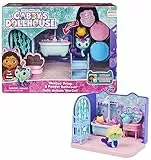 Gabby‘s Dollhouse Deluxe-Raum, Primp and Pamper Bathroom, Badezimmer mit MerCat-Figur und 3 Zubehörteilen, 3 Möbelstücken und 2 Überraschungsboxen, geeignet für Kinder ab 3 Jahren