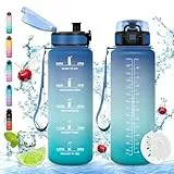 Vikaster große trinkflasche, 1500ml BPA-frei, Auslaufsicher, Trinkflasche Kohlensäure Geeignet, Wasserflasche sport für Fahrrad, Fitness, Outdoor