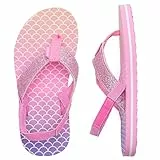 WateLves Flip Flops Kinder Badelatschen Kinder Sommer Zehentrenner Strand Sandalen MäDchen Jungen Unisex(Gradient Fischschuppe 30/31 EU)