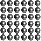 Kleine Luftballons Metallic Schwarz 5 Zoll für Party Glänzende,36 Stück Mini Metallisches Chrom Latex Luftballons Helium Ballons für Geburtstag,Hochzeit,Babyparty Graduierung Weihnachts Dekorationen