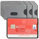 WallTrust RFID NFC Blocker Hartplastik Schutzhülle - 12 Stück - Kartenschutzhülle für Kreditkarten Ausweis transparent - Sicherheit gegen Datenklau Kartenhülle und EC Karten Bankkarten