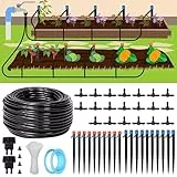 Bewässerungssystem Garten Set, 4/7 mm Bewässerung Kit, 2025 Neu Automatische Bewässerung Tropfbewässerung, Sprinkler für Bewässerung Pflanzen Tropfchenbewässerung Gewächshaus (33,5 Meter, 88 Stück)