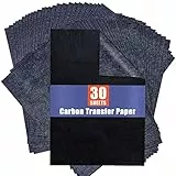 PSLER Kohlepapier zum Nachzeichnen von Graphit-Transferpapieren ¨C 30 St¨¹ck, schwarzes Graphitpapier zum Nachzeichnen von Zeichnungen auf Holzprojekten, Leinwand, Stoff, K¨¹nstlerA4, 21 x 30 cm