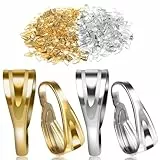 400 Stk Anhängerschlaufe ösen Anhänger,Edelstahl Kettenverschluss Clip,Schiebe-Anhängerverschluss für Halskette,Kettenverschluss Collierschlaufen,für DIY Halskette Schmuck Anhänger Schmuckherstellung
