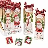 Günthart BackDecor | 20 Stück kleines Napolitainpräsent | für Weihnachten und zur Winterzeit | Schokoladentafeln | Faltschachteln mit Schokolade