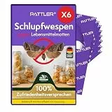 PATTLER® Schlupfwespen gegen Lebensmittelmotten – 6 Karten à 1 Lieferung – Lebensmittelmotten bekämpfen ohne Chemie – Alternative zur Mottenfalle, Mottenspray & Pheromonfalle