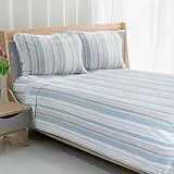 Avanti Linens - Bettwäsche, Baumwoll-Flanell-Bettwäsche-Set, weich und gemütlich, Heimdekoration (Pyjama-Streifen, voll)