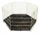 Kerbl Freigehege, verzinkt, 6 Gitter 56,5x56,5 cm, mit Tür und Netz + Kerbl Nylonboden f. Freigehege 82704