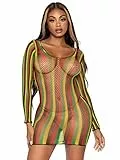 LEG AVENUE Damen Rasta net Negligé, Multicolor, One Size