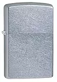 Zippo Sturmfeuerzeug - Street Chrome, Base Model - Nachfüllbar - Wiederverwendbar - Windfestes Design - Geschenkbox - Made in USA