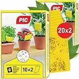 PIC Gelbsticker Trauermücken bekämpfen Zimmerpflanzen 40x - Gelbtafeln Trauermückenfrei mittel gegen Trauermücken Alternative zu Nematoden