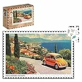 Milliwood Hello Traveler Köstliches Puzzle - Großartige Unterhaltung für die ganze Familie - Unregelmäßig geformtes Puzzle - Sorrento - 51x34cm - 500 Elemente