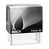 stempel-fabrik – Colop Printer 30 Stempel mit Wunschtext personalisieren – selbstfärbender Stempel als Namensstempel, Adressstempel & Firmenstempel zu verwenden (47x18 mm | 5 Zeilen | Schwarz/Schwarz)
