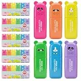 Meanju 30 Stück Mini Textmarker Set, Leuchtstifte mit Süßem Tier-Design, 6 Farben, Kleine Geschenke für Kinder, Highlighter Pen für Schule Büro & Handarbeit, Mitgebsel für Kindergeburtstag