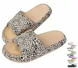 VEXITO Wolken Badelatschen Damen Orthoslipper Original Cloud Slippers Hausschuhe Wolkenschuhe Schuhe Sommer Herren Wolken Schlappen Cozy Slides Pantoletten Weich Leoparden Gr. 42-43