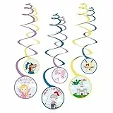 amscan Dekoration Spiralen Märchen Junior 50 cm Karton 6 Stück