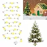 IWTBNOA Wichtel Lichterkette Miniatur Led, 2M Wichtel Zubehör, Miniatur Lichterkette Wichtelhaus Puppenhaus Zubehör Weihnachten für Weihnachtsdeko Puppenhaus Möbel Geschenk