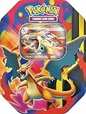 Pokémon-Sammelkartenspiel: Tin-Box Mega-Glurak – Mega-Glurak Y-ex (4 Boosterpacks und 1 holografische Promokarte)