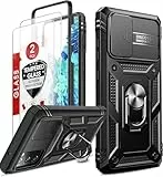 LeYi für Samsung Galaxy S20 FE Hülle Kameraschutz Handyhülle [2 Schutzfolie], Hybrid Schutzhülle Militär Standard Stoßfest Case Ring Ständer Halter Handy Hüllen für S20FE 4G/5G Schwarz