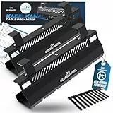 GELSENWERK® Kabelkanal Schreibtisch Schwarz 2er Set – Kabelmanagement Schreibtisch für saubere Kabelführung – Metall Kabelwanne ohne Bohren – Kabel Organizer - 2 Montagearten