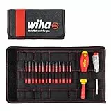 Wiha Schraubendreher und Bit Set slimVario (36068) 17 tlg. in Falttasche | VDE Elektriker | ( Schlitz, Kreuzschlitz, Torx, PlusMinus, Spannungsprüfer)