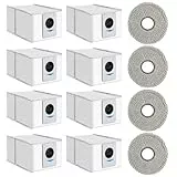 12 Stück Zubehörset für Ecovacs DEEBOT T20 Omni / T20e Omni / T10 Omni / X1 Omni / X1e Omni, Ersatzteile - 8 Staubbeutel, 4 Mopp Wischpad Polster, Saugroboter Zubehör Kit Staubsaugerzubehör