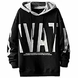 Moshtashio Hoodie Herren Kapuzenpullover Langarm Sweatshirts Basic Pullover Classic Männer Sweatjacke Unisex Casual Frühling Herbst Winter (Schwarz, x_l)