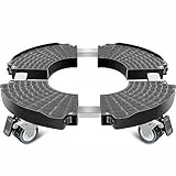 Linkax Pflanzenroller Ø 35-48cm, Rollbrett Pflanzen bis 150 KG, Untersetzer Blumentopf Gross Pflanzentopf für Außenbereich Sonnenschirmständer, Mülleimer, Regentonne, Wasserfass, Weinregal