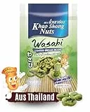KHAO SHONG geröstete dicke Bohnen umhüllt mit Wasabi, im praktischen wiederverschließbaren Beutel, 1 x 120 g